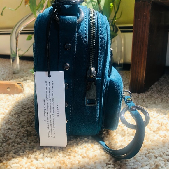 Rebecca Minkoff Bags Rebecca Minkoff Jett Boxy Deepteal Suede Bag Poshmark